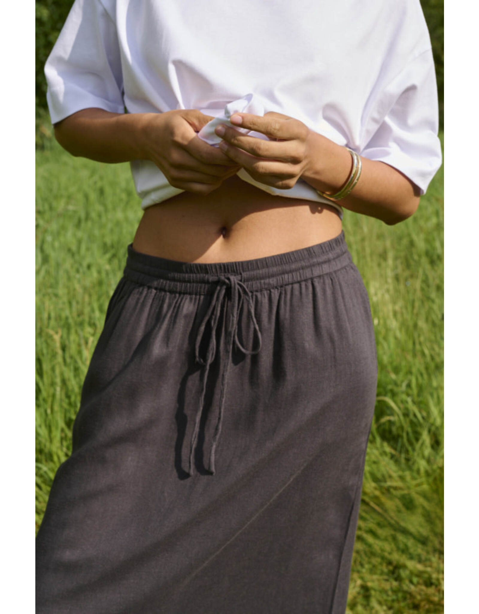 Kaffe Kaffe - Milia Skirt (Black Oyster)