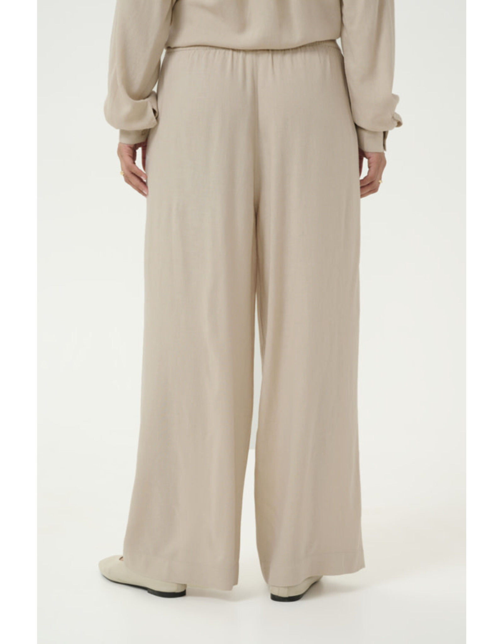 Kaffe Kaffe - Milia Cropped Wide Pants (Feather Grey)