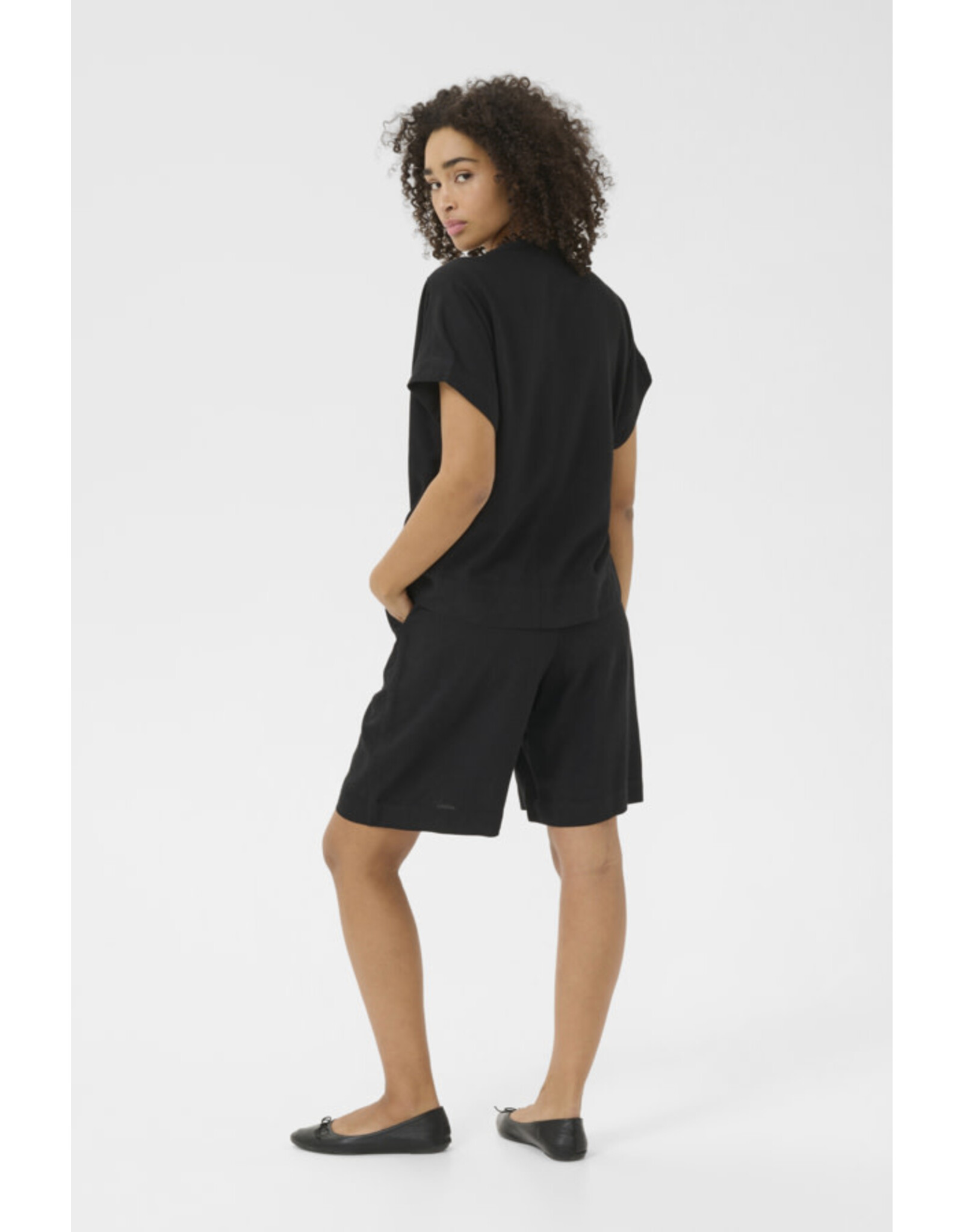 Kaffe Kaffe - Milia Short Sleeve Blouse (Black Deep)