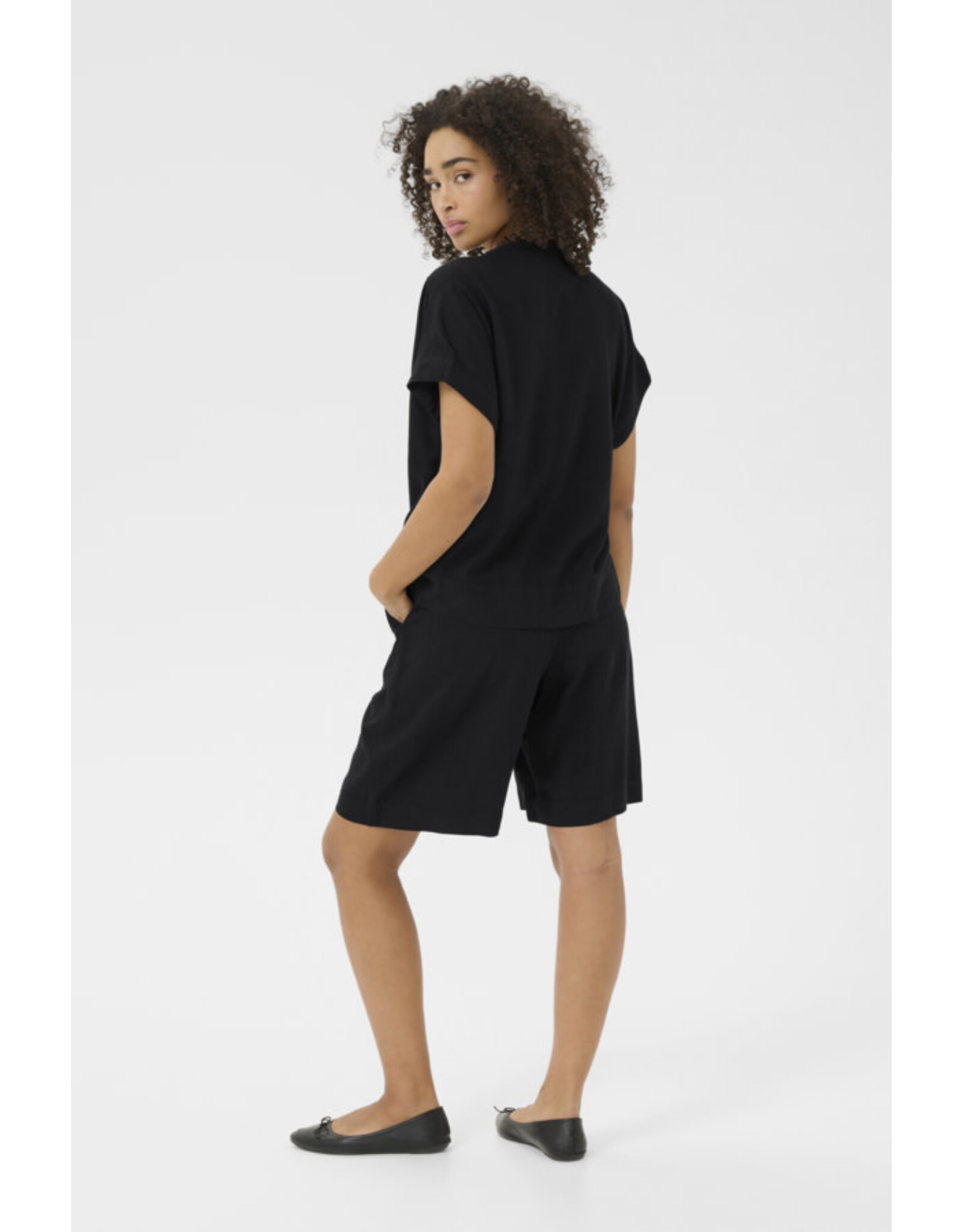 Kaffe Kaffe - Milia Short Sleeve Blouse (Black Deep)