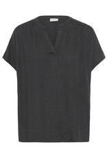 Kaffe Kaffe - Milia Short Sleeve Blouse (Black Oyster)