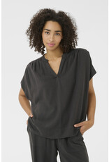 Kaffe Kaffe - Milia Short Sleeve Blouse (Black Oyster)
