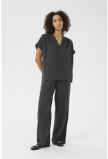 Kaffe Kaffe - Milia Short Sleeve Blouse (Black Oyster)