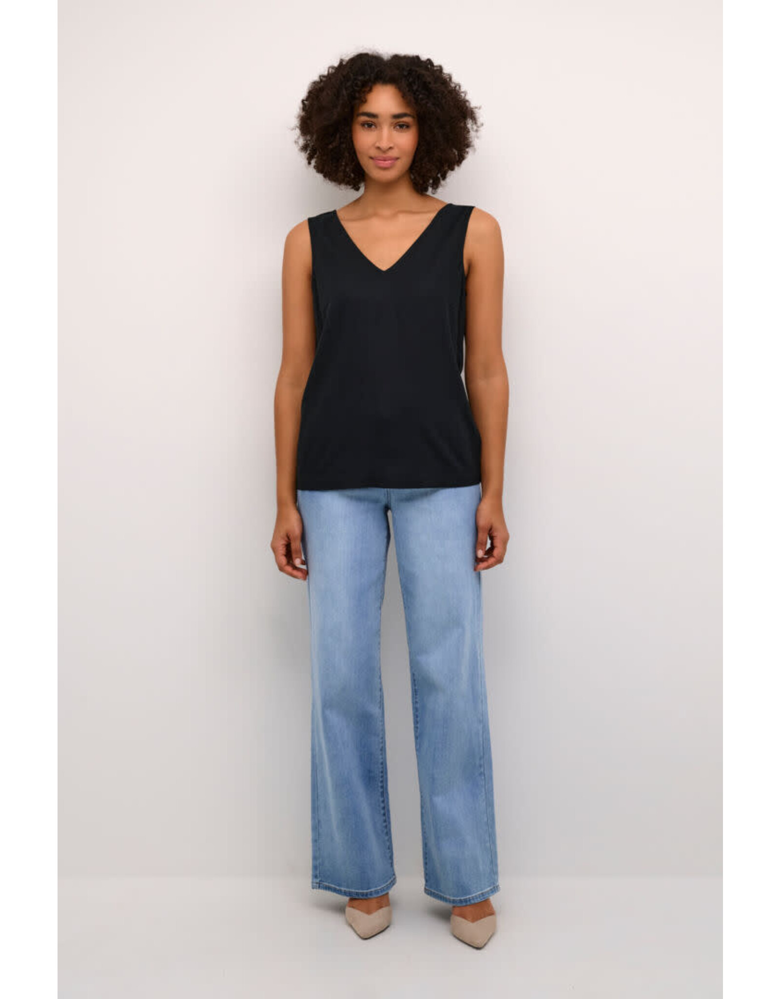 Kaffe Kaffe - Milia Top (Black Deep)