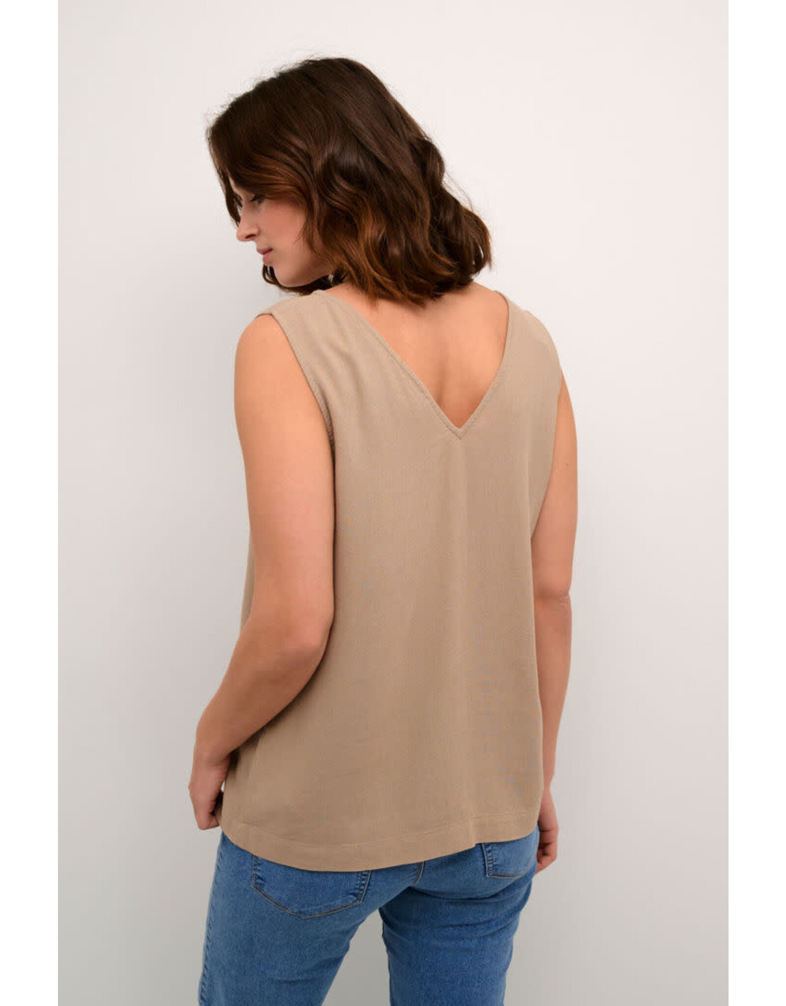 Kaffe Kaffe - Milia Top (Chinchilla)