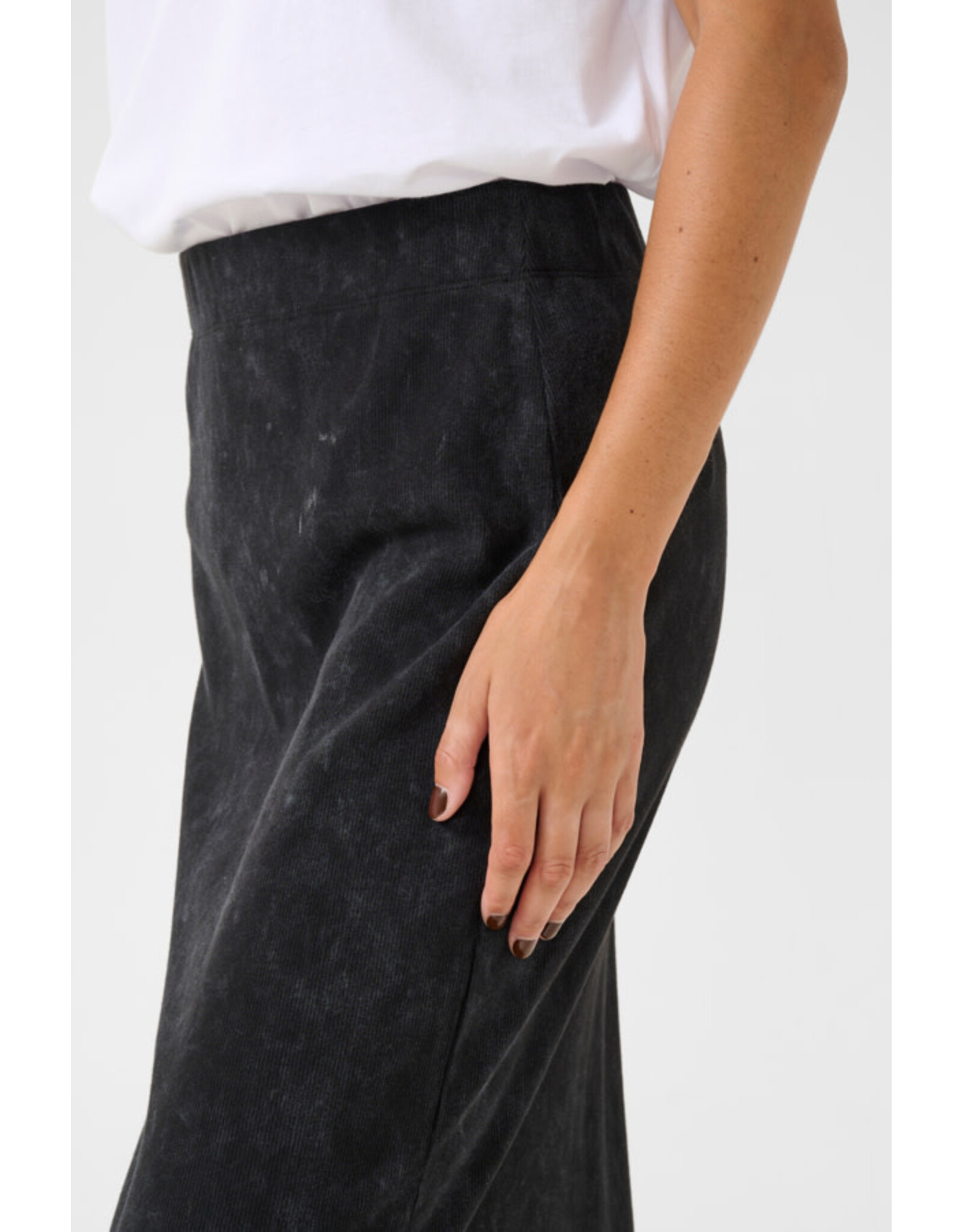 Kaffe Kaffe - Dodal Rib Skirt (Black Washed Rib)