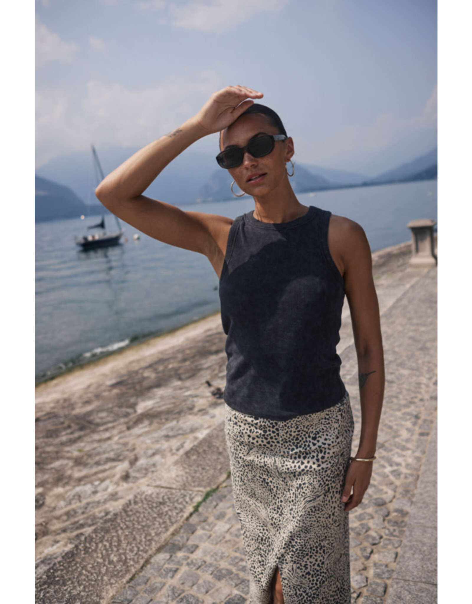 Kaffe Kaffe - Dodal Top (Black Washed Rib)
