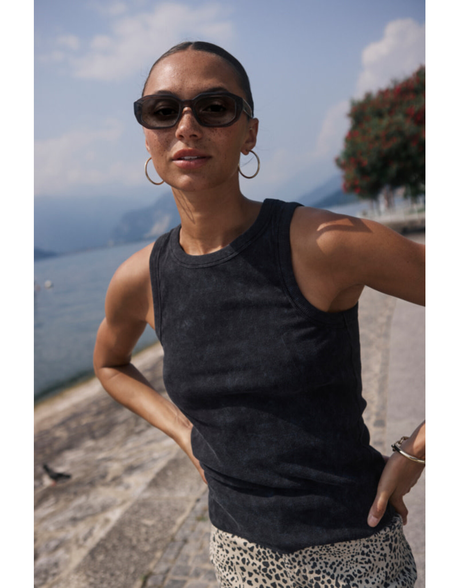 Kaffe Kaffe - Dodal Top (Black Washed Rib)