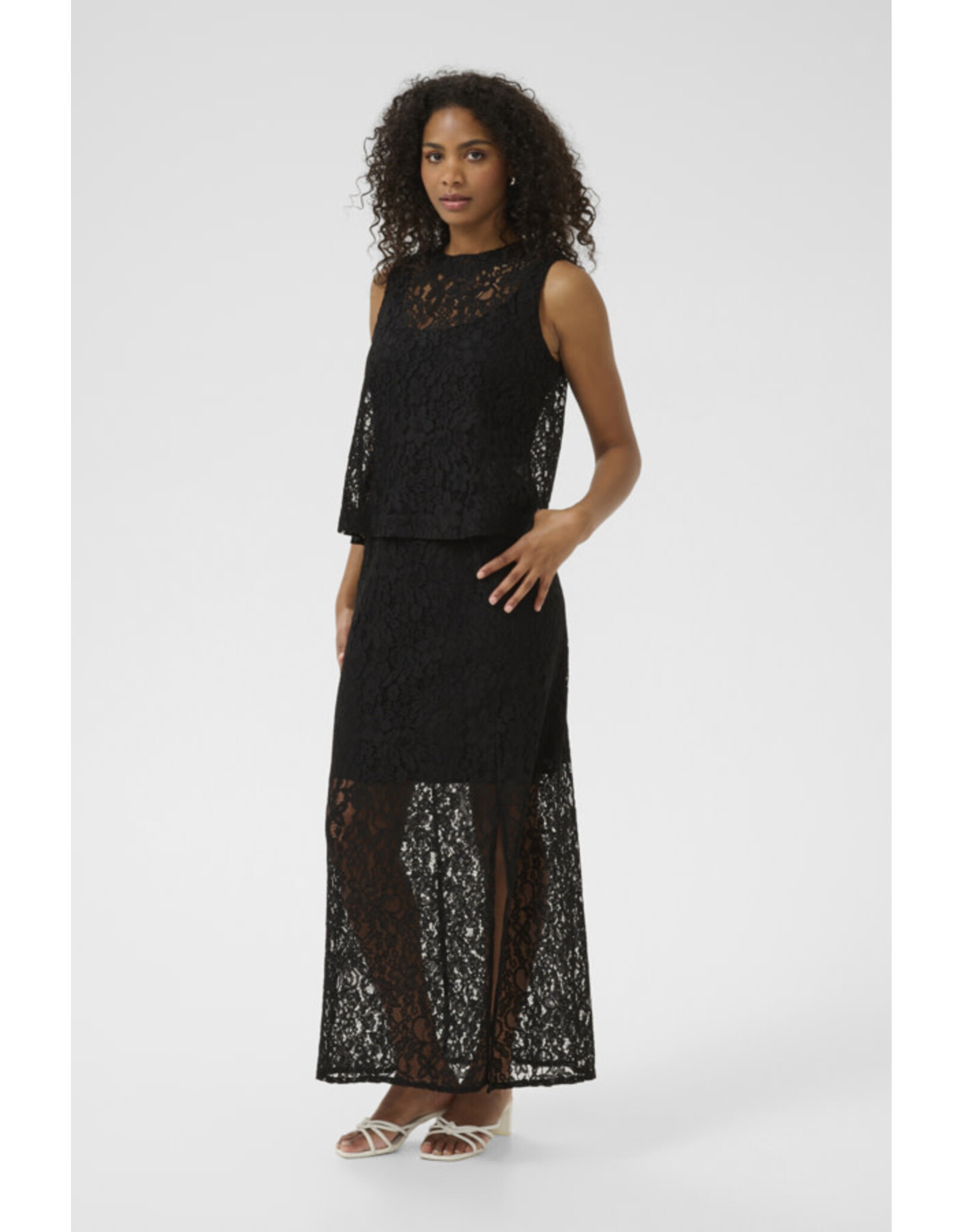 Kaffe Kaffe - Lora Lace Blouse (Black Deep)