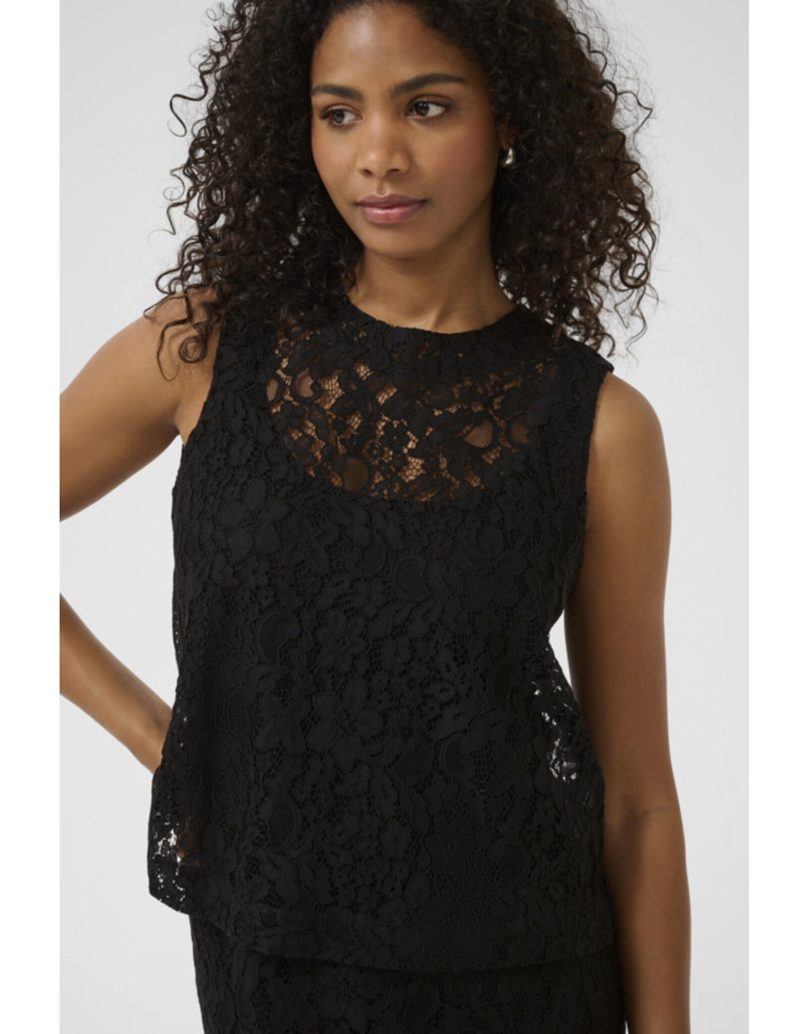 Kaffe Kaffe - Lora Lace Blouse (Black Deep)