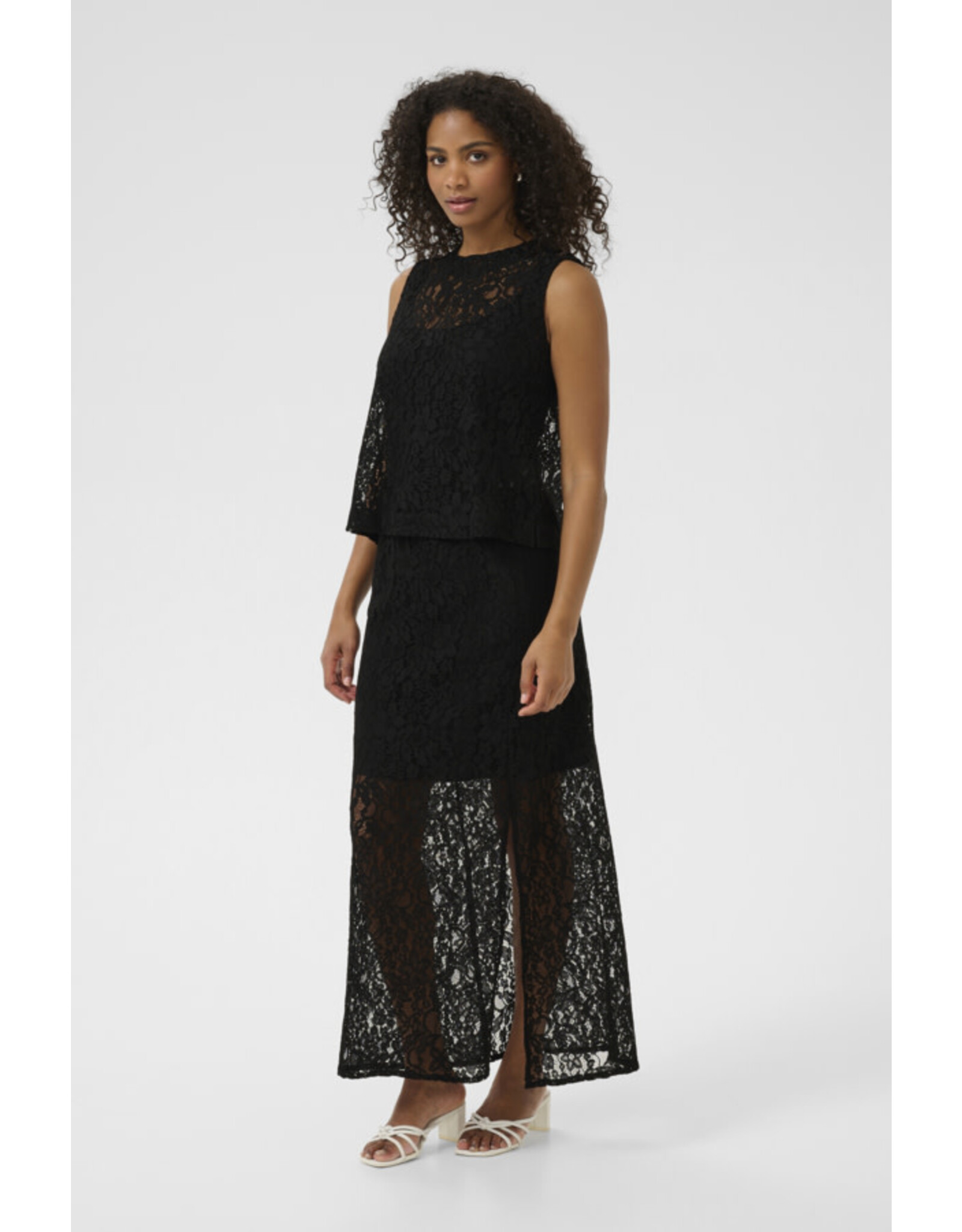 Kaffe Kaffe - Lora Lace Skirt (Black Deep)