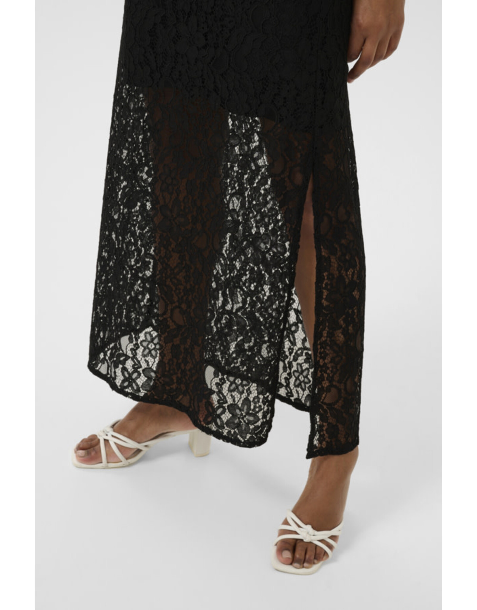Kaffe Kaffe - Lora Lace Skirt (Black Deep)