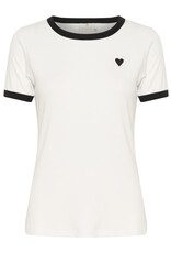 Kaffe Kaffe - Lilian Tee (Chalk / Black Heart)
