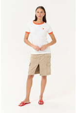 Kaffe Kaffe - Lilian Tee (Chalk / Grenadine)