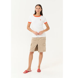 Kaffe Kaffe - Lilian Tee (Chalk / Grenadine)