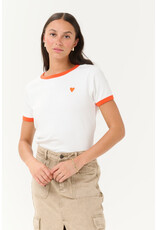 Kaffe Kaffe - Lilian Tee (Chalk / Grenadine)
