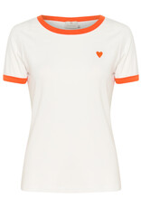 Kaffe Kaffe - Lilian Tee (Chalk / Grenadine)
