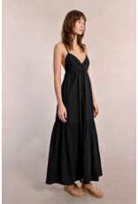 Molly Bracken Molly Bracken -  Maxi Dress with Cross Back (Black)