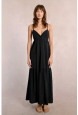 Molly Bracken Molly Bracken -  Maxi Dress with Cross Back (Black)