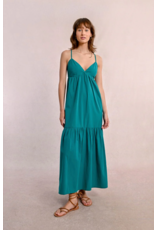 Molly Bracken Molly Bracken -  Maxi Dress with Cross Back (Emerald Green)