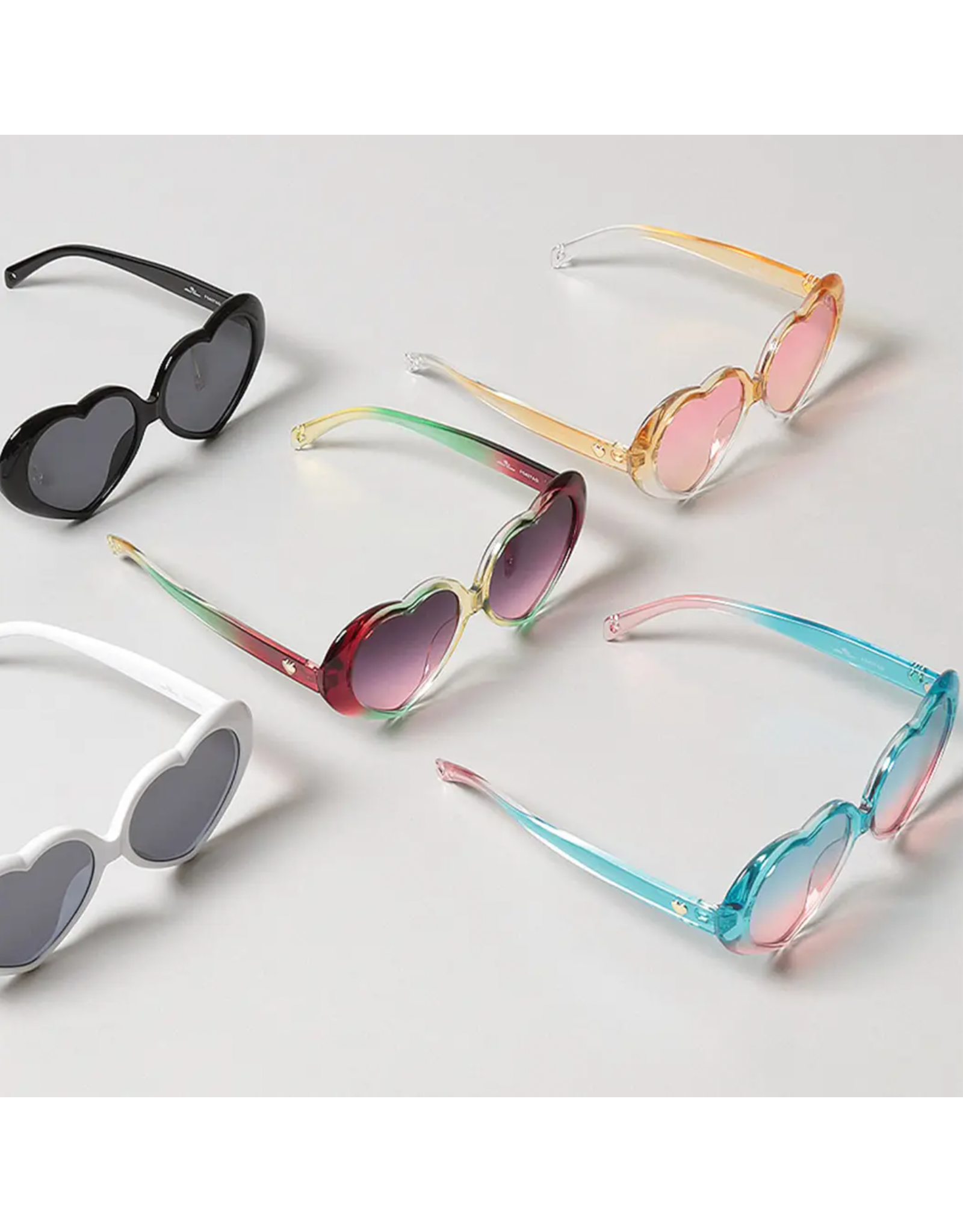 Fashion City Heart Shaped Frame Sunglasses (Assorted Colours)