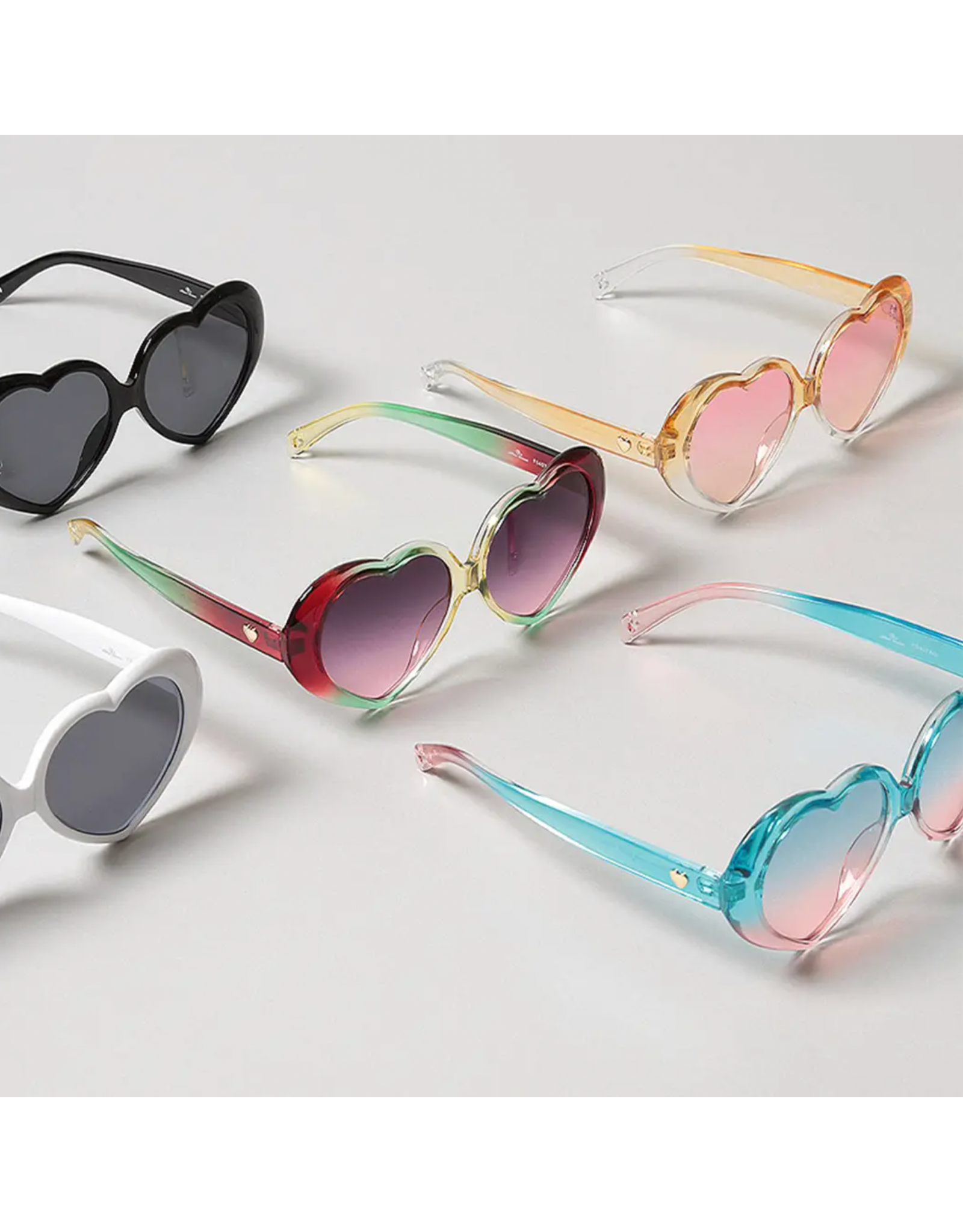 Fashion City Heart Shaped Frame Sunglasses (Assorted Colours)