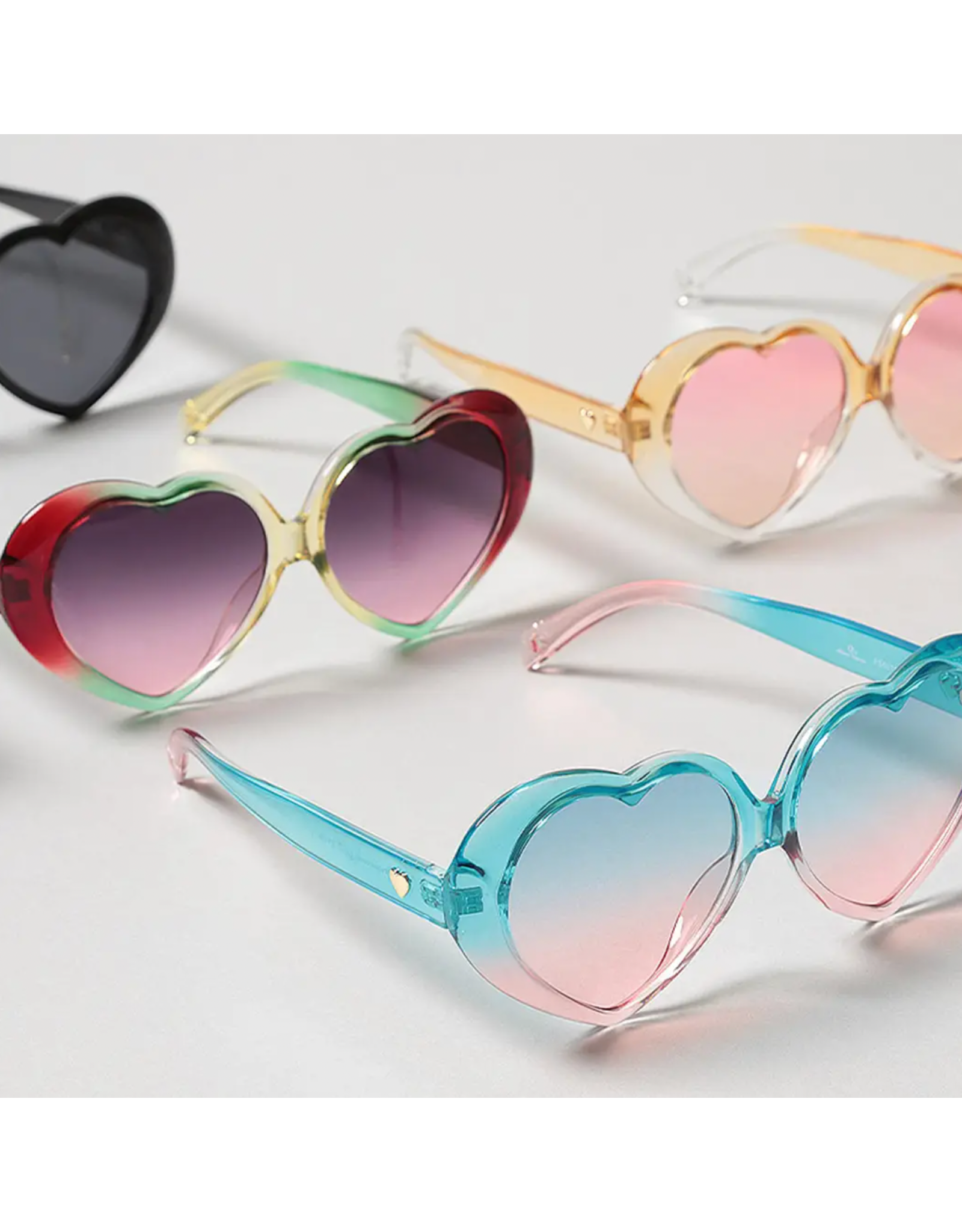 Fashion City Heart Shaped Frame Sunglasses (Assorted Colours)