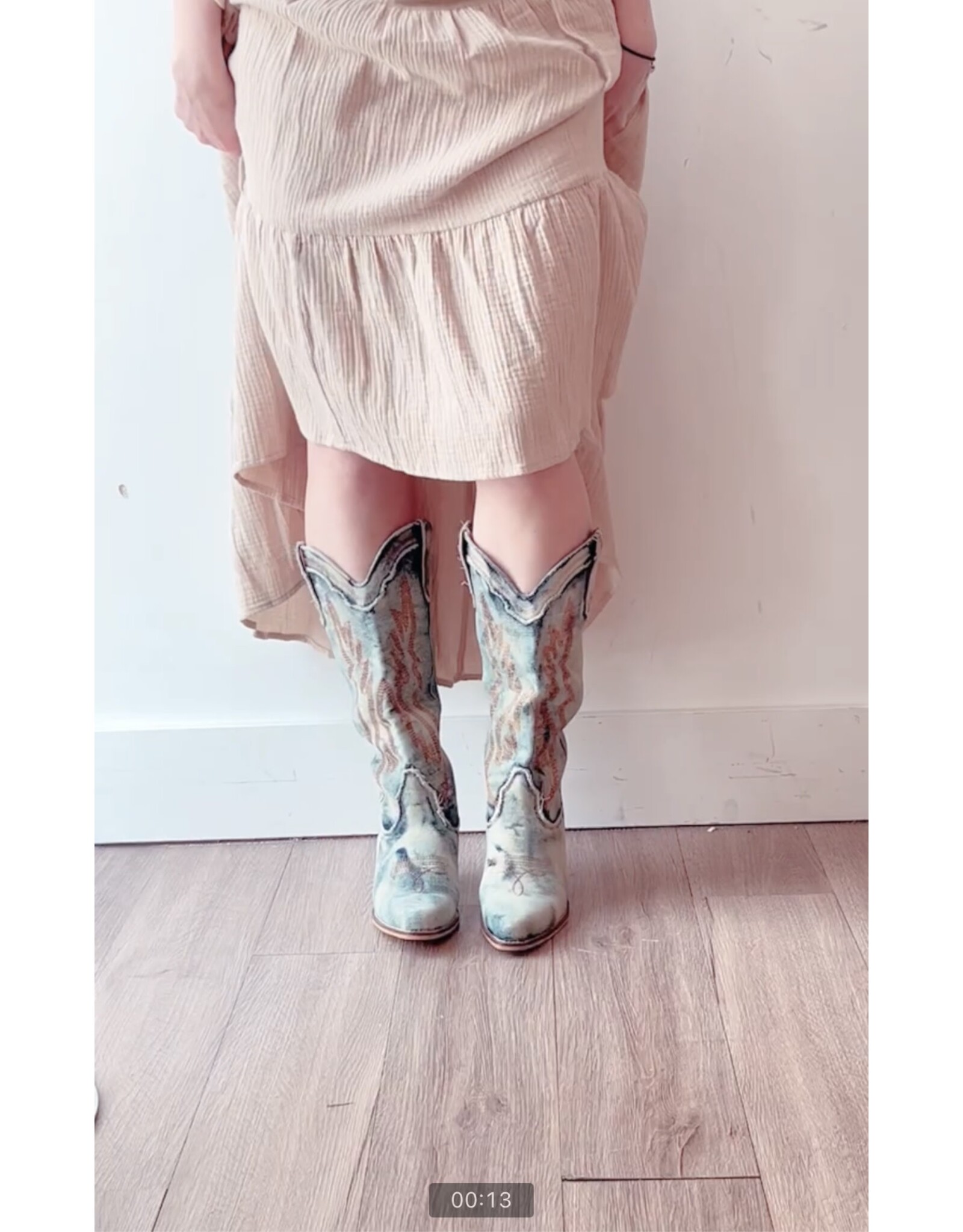 Let's See Style Denim western boot