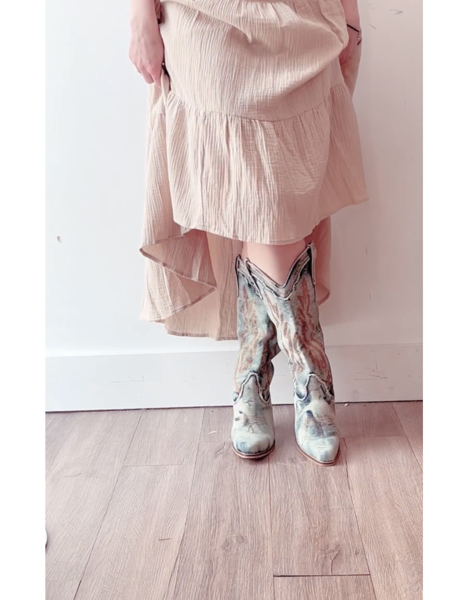 Let's See Style Denim western boot
