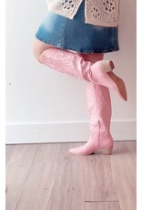 Let's See Style Inlay western boot (pink)