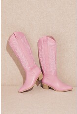 Let's See Style Inlay western boot (pink)