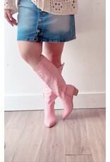 Let's See Style Inlay western boot (pink)