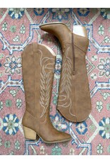 Qupid Vaca 35 western boot (chestnut nubuck)