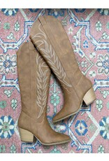 Qupid Vaca 35 western boot (chestnut nubuck)
