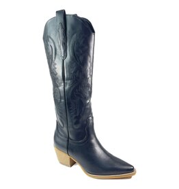 Let's See Style Hanan 15 extended knee height western boot (Black)