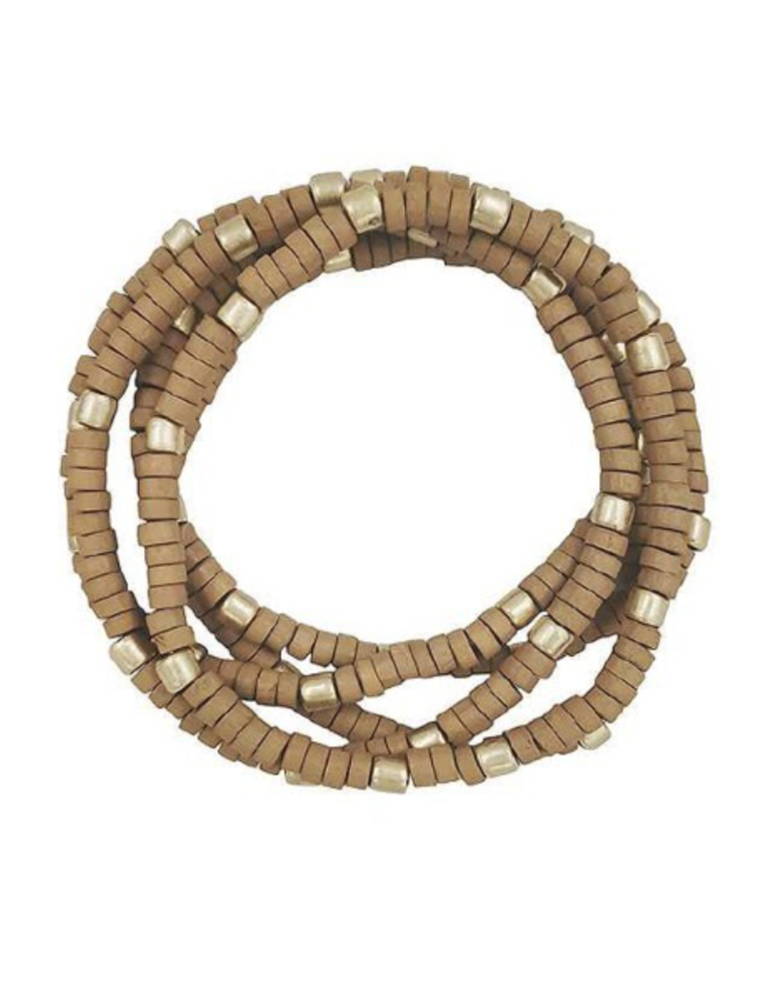 Blandice Wooden bead stretch bracelet