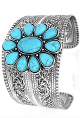 Blandice Western concho gemstone flower cuff