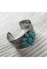 Blandice Western concho gemstone flower cuff