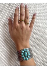 Blandice Western concho gemstone flower cuff