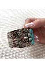 Blandice Western concho gemstone flower cuff