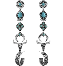 Blandice Western circle stud earrings