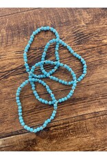 Blandice Turquoise and gold bead bracelet