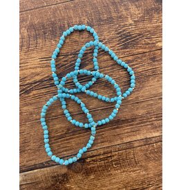 Blandice Turquoise and gold bead bracelet