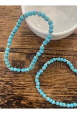 Blandice Turquoise and gold bead bracelet