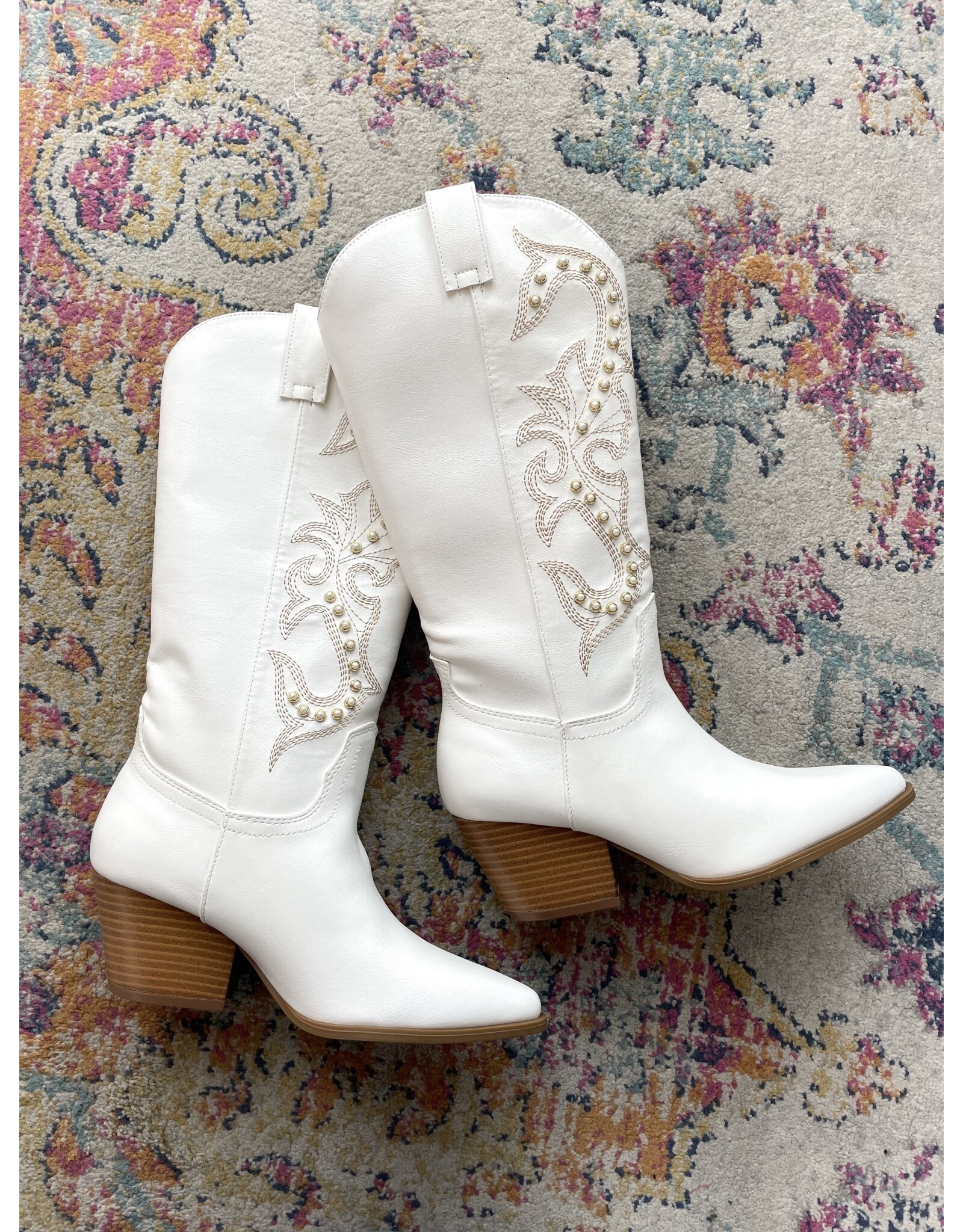 Qupid Vaca - Pearl western boot