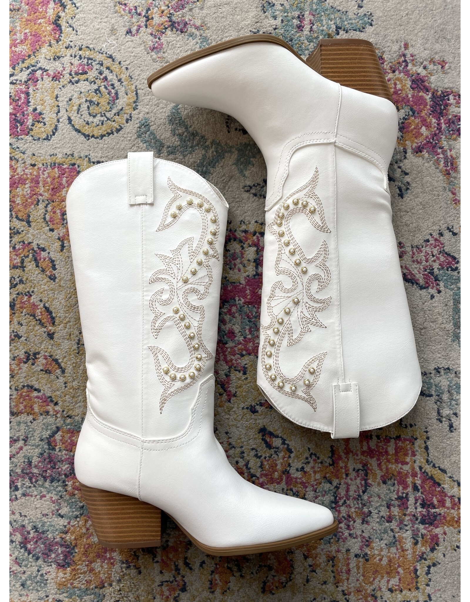 Qupid Vaca - Pearl western boot