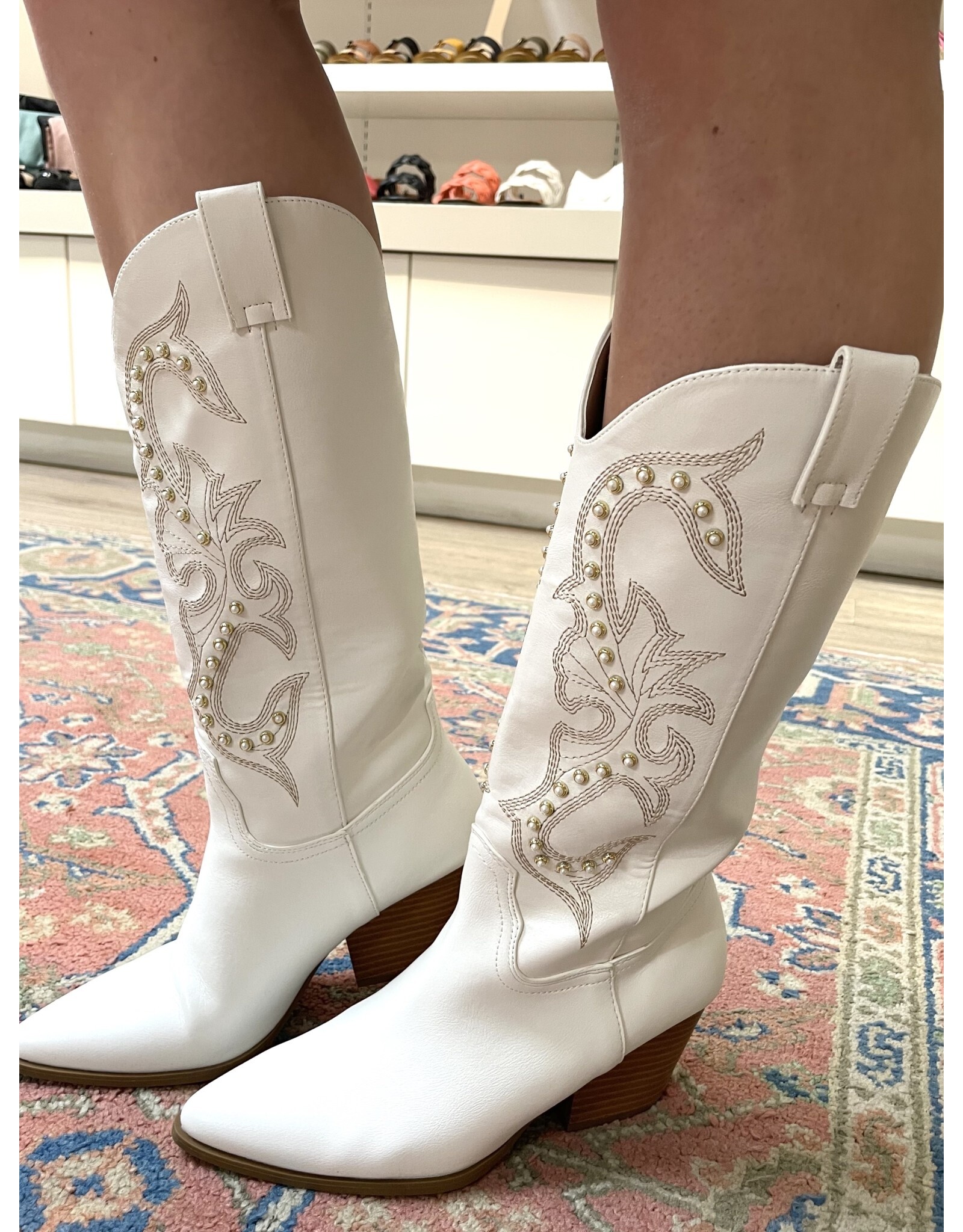 Qupid Vaca - Pearl western boot