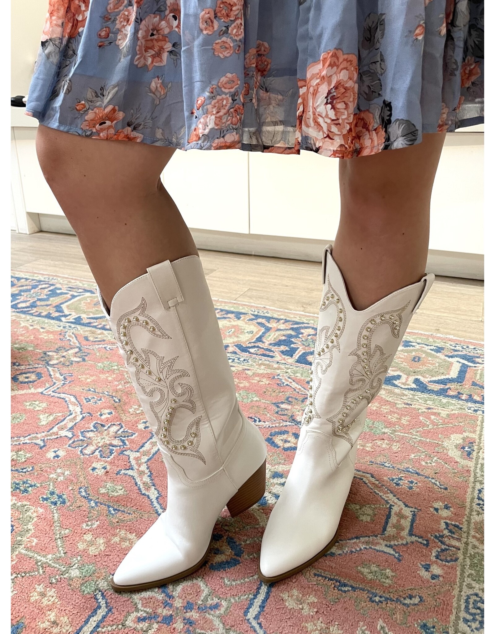 Qupid Vaca - Pearl western boot