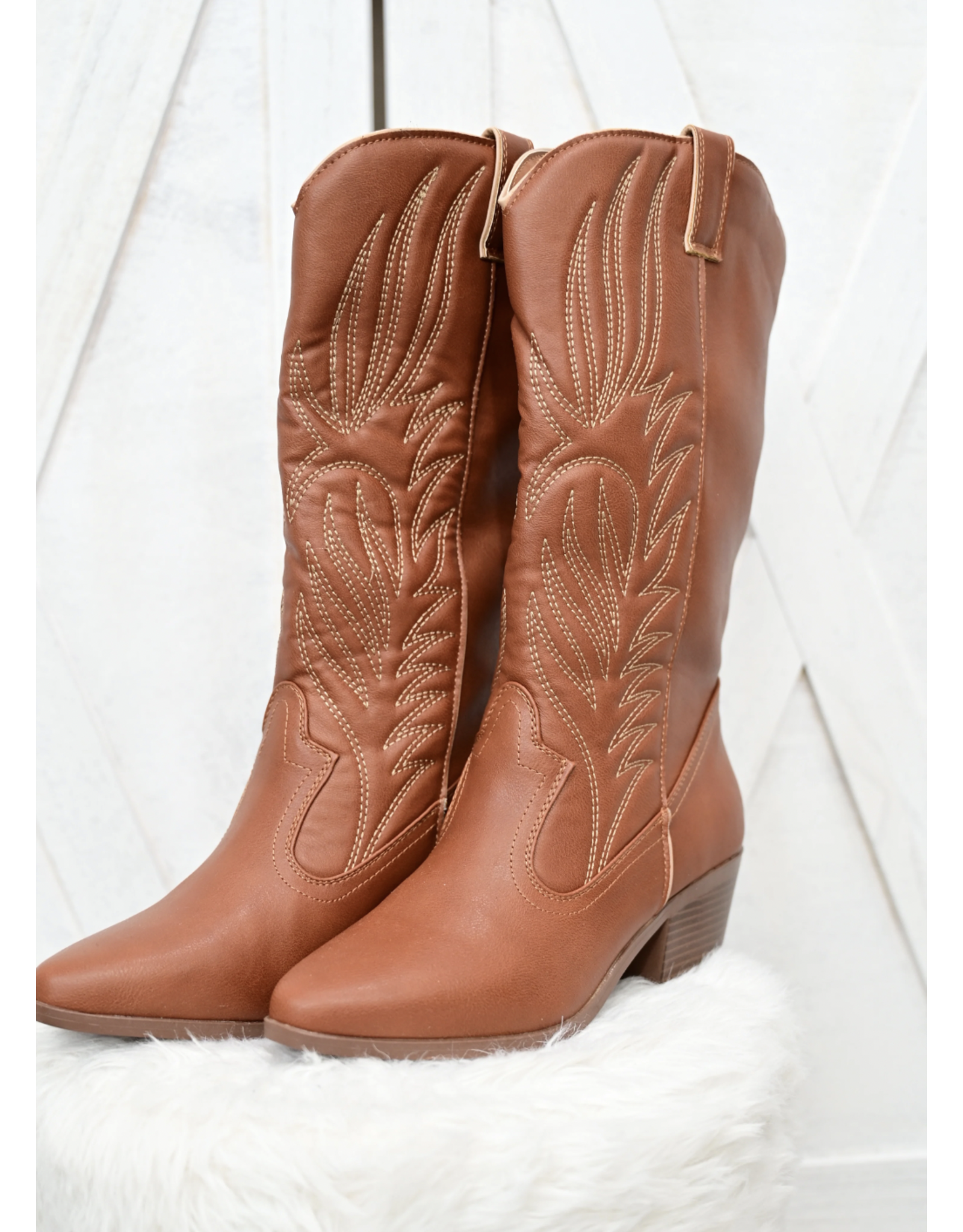 Qupid Montana western boot (Camel Crinkle)