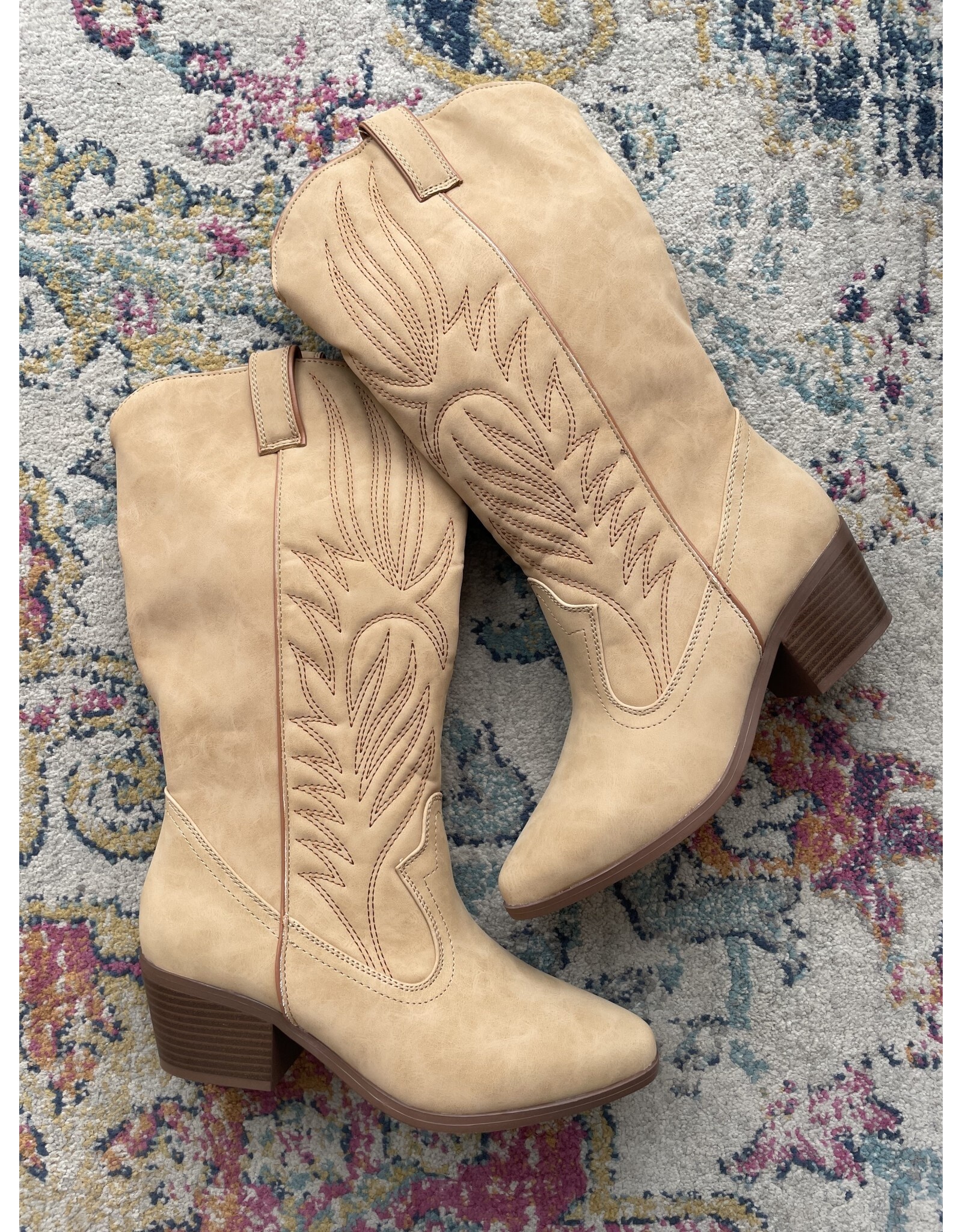 Qupid Montana western boot (Tan Nubuck)